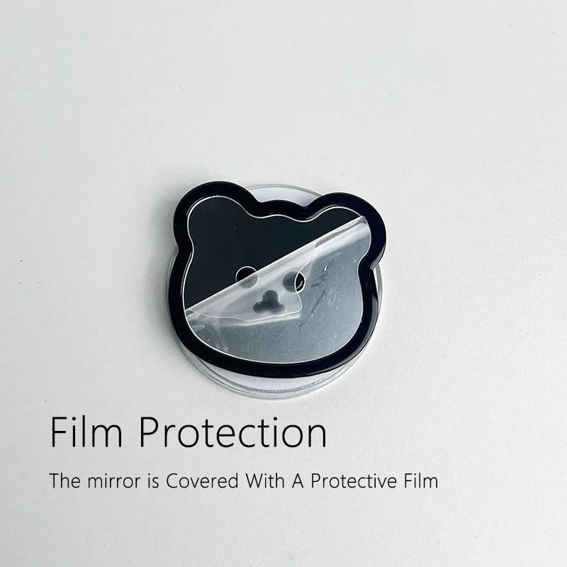 Cute Bear Mirror Magnetic Socket Grip Phone Holder