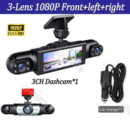 4 Lens Car DVR 360 Degrees Video Recorder 1080P Dash Cam