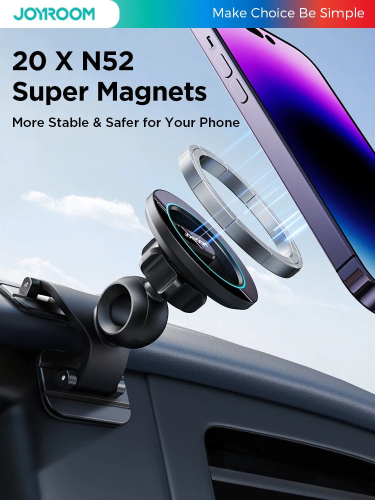 Joyroom Magnetic Phone Holder for Car Fit Curved Surfaces