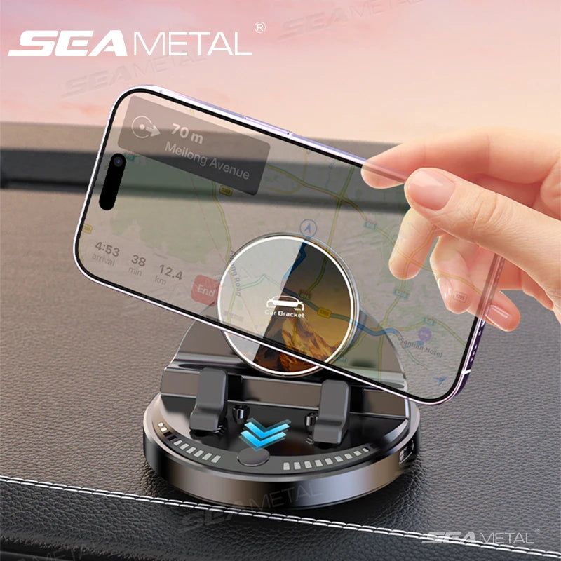 SEAMETAL Car Phone Holder Mount 360° Rotatable Wireless Charger