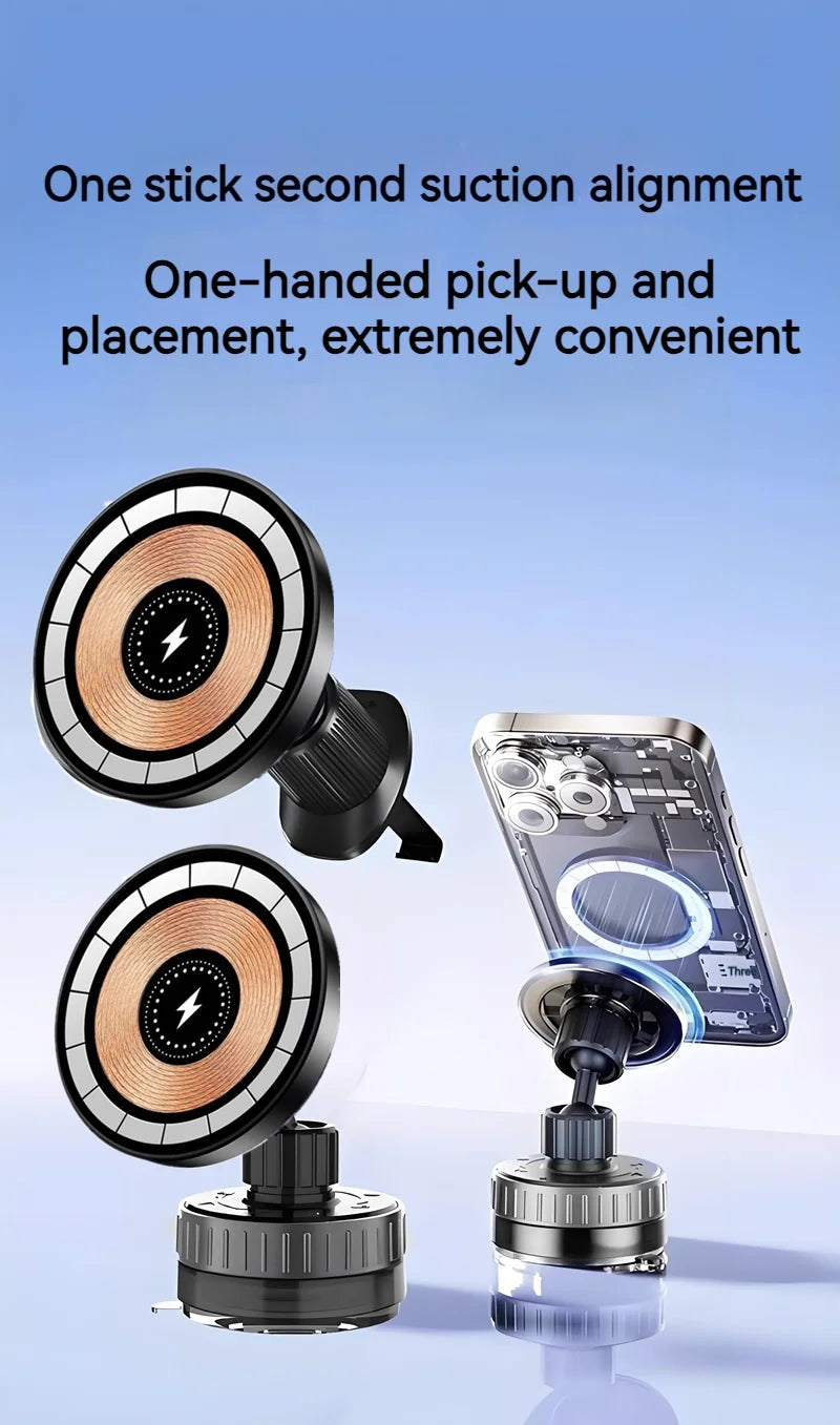 15W Universal Magnetic Car Phone Wireless Charger Holder