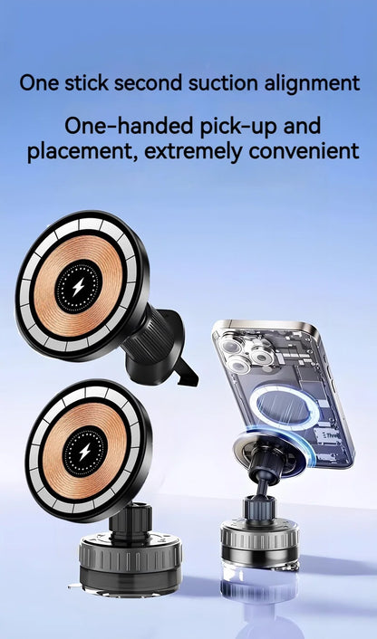 15W Car Magnetic Wireless Charger Holder with Metal Body