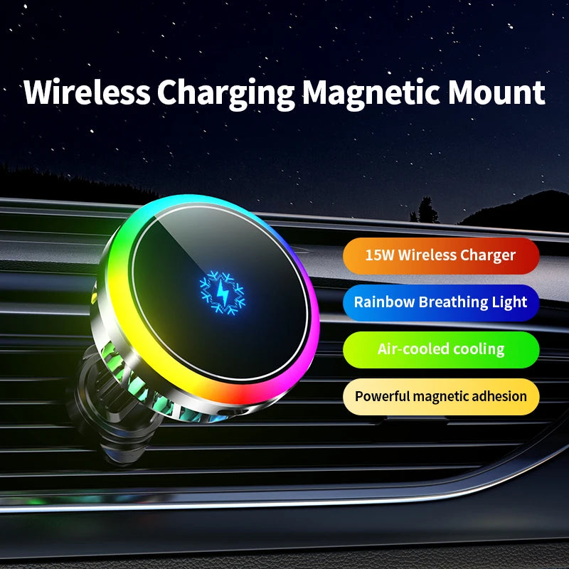 Wireless Car Charger 15W Magnetic Turbo Air Cooling