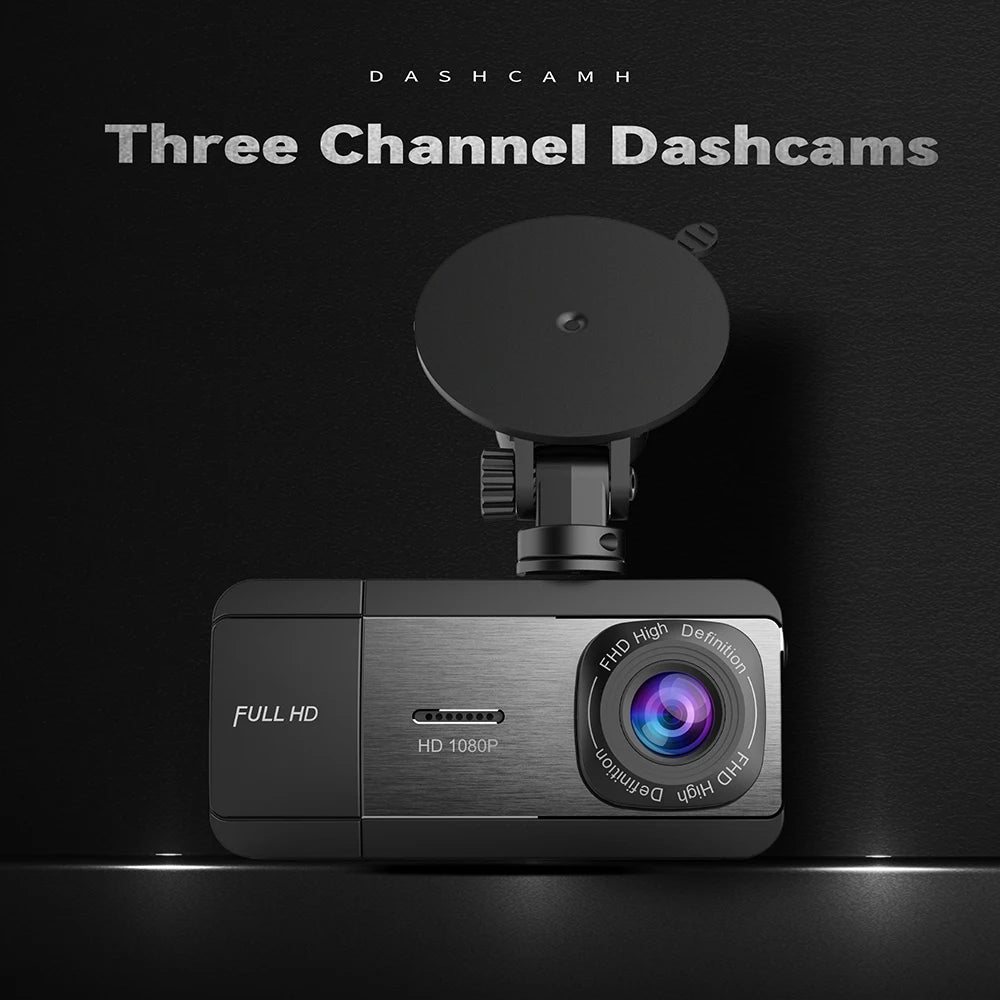 Newes 3Camera 1080P HD Dash Cam Hide Car Recording Camera