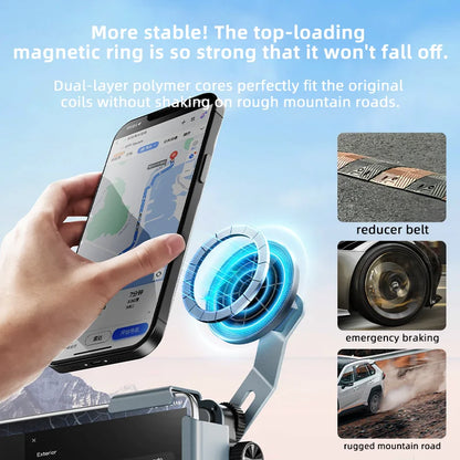Car Phone Holder Screen Side Mount Adjustable Magnetic Support