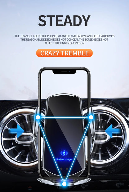 Car Phone Holder Phone Support Car Mounts Wireless Charging