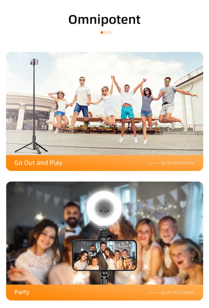 C10 Selfie Stick 72 Inch Aluminum Alloy with Wireless Bluetooth