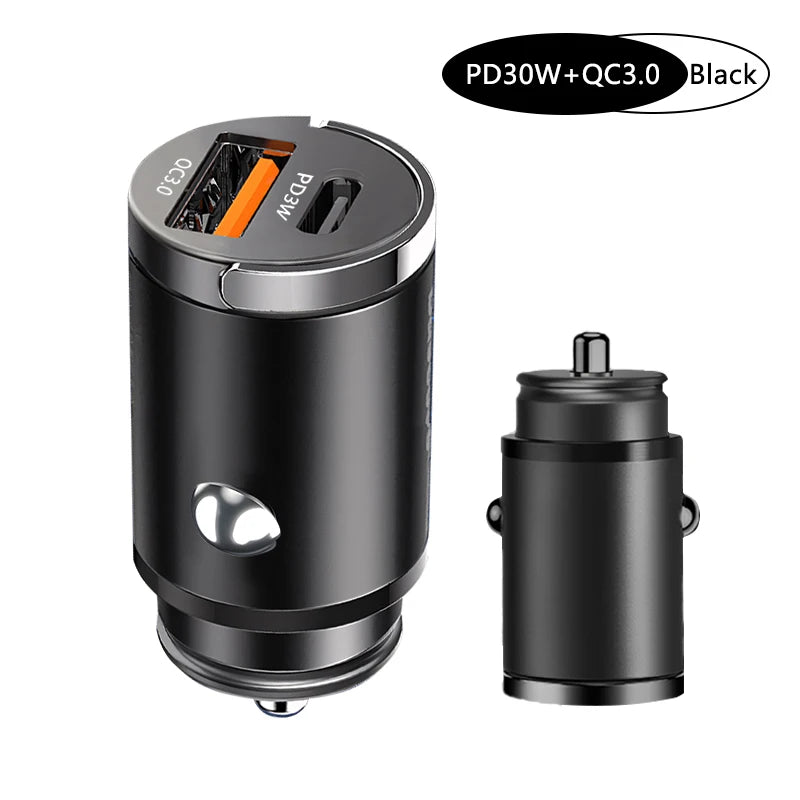 100W Mini Car Charger Lighter Fast Charging Phone Charger