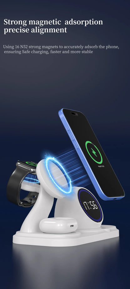 NEW 6 in 1 Desk Phone Holder with Wireless Charger