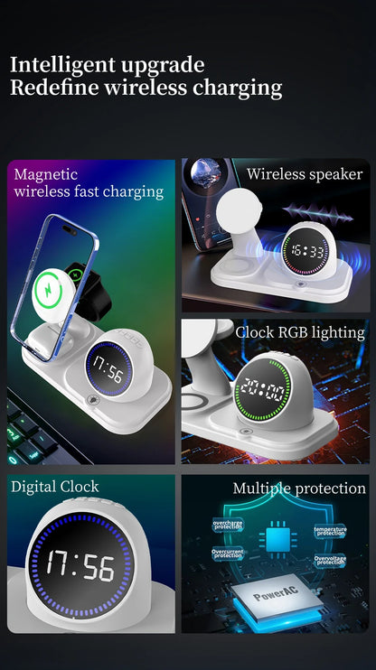 NEW 6 in 1 Desk Phone Holder with Wireless Charger