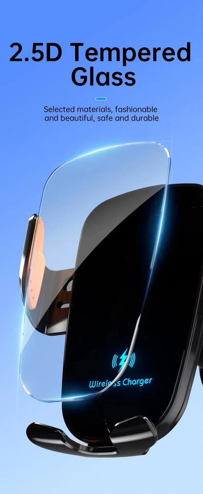 Wireless Car Charger Fast Charge Manual Clamping Air Vent