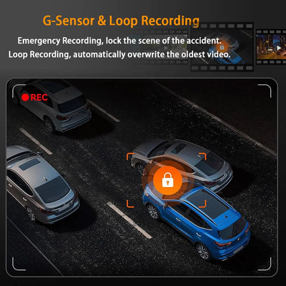 360°Auto Camera 1080P Video Recorder 3/4 Lens WIFI DashCam