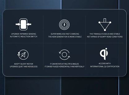 30W Car Wireless Charger Magnetic Automatic Car Mount Holder