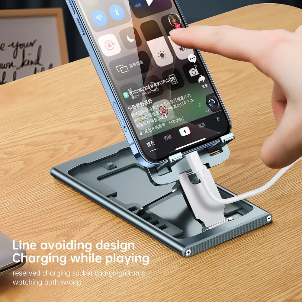 Folding Metal Phone Stand Solid Support Kickstand Phone Holder