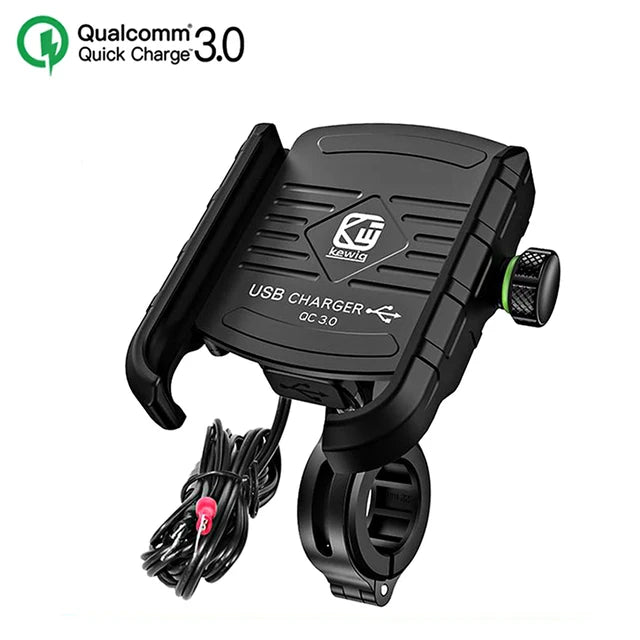 Motorcycle Phone Holder Wireless Charging Cradle 3.0 Quick Charger
