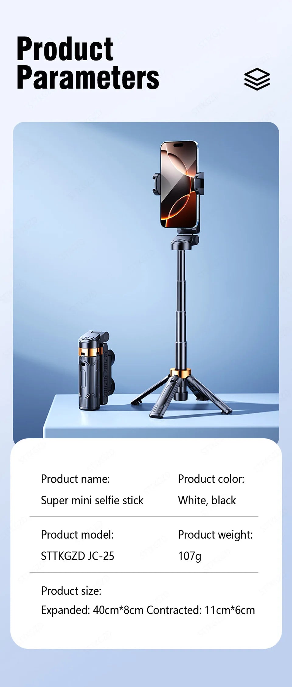 Super Mini Selfie Stick Portable Phone Holder Shooting Aid