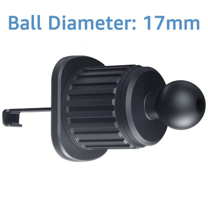 Car Air Vent Clip Mount 17mm Ball Head Base for Car