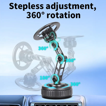 Car Phone Holder With Vacuum Magnetic Suction Cup Foldable