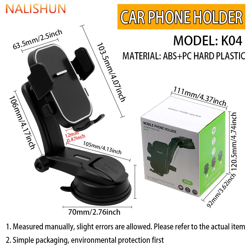 Car Phone Holder Universal Suction Cup Stable In-car Interior
