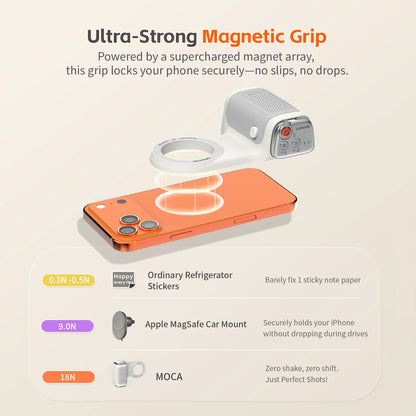 Magnetic Phone Camera Hand Grip Smart Holder with Remote Control