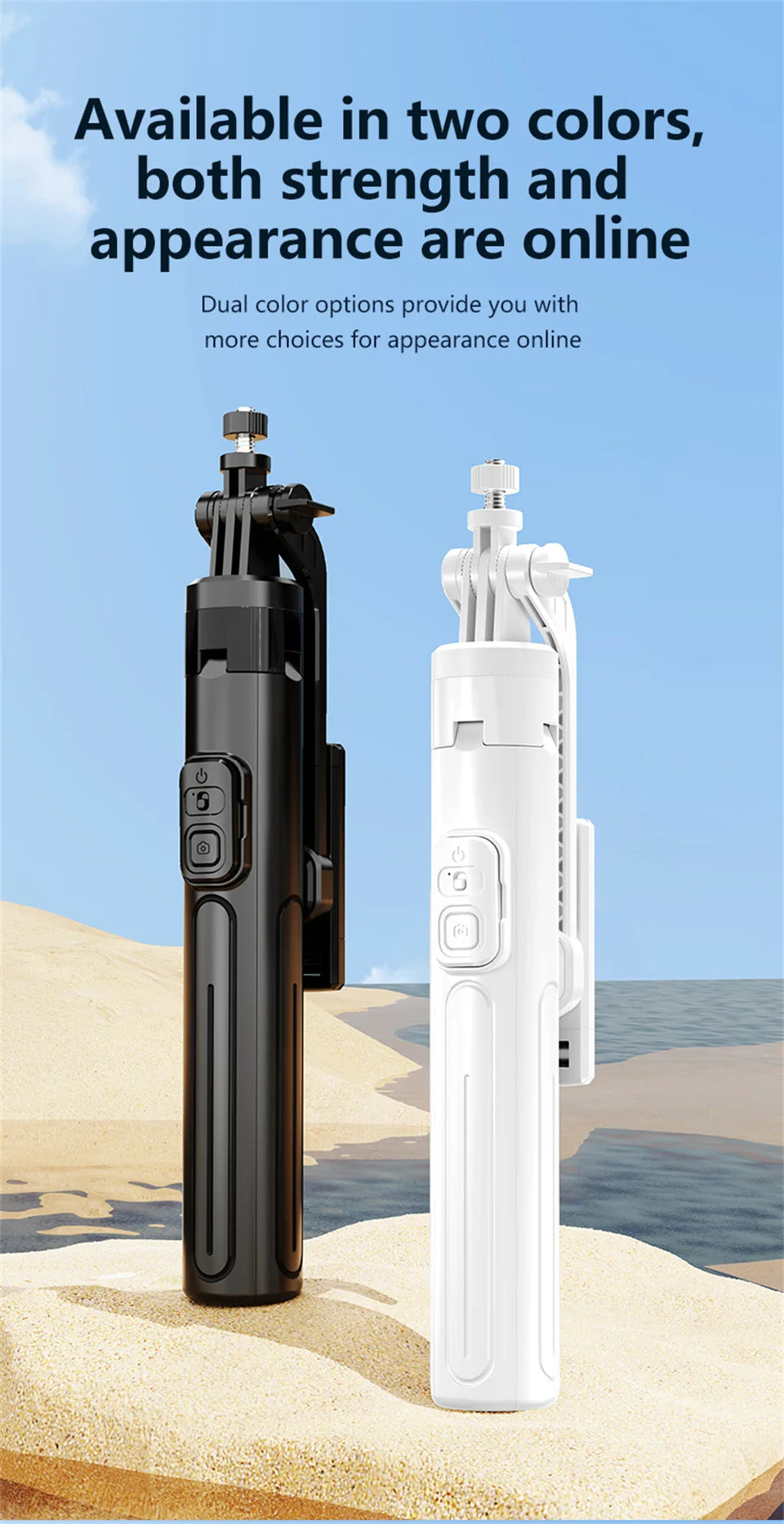 130cm Long Selfie Stick Tripod Extendable Wireless Bluetooth