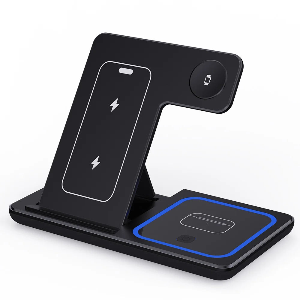 30W 3 in 1 Night Light Wireless Charger Stand Charging Station