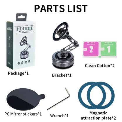 Car Phone Holder With Vacuum Magnetic Suction Cup Foldable