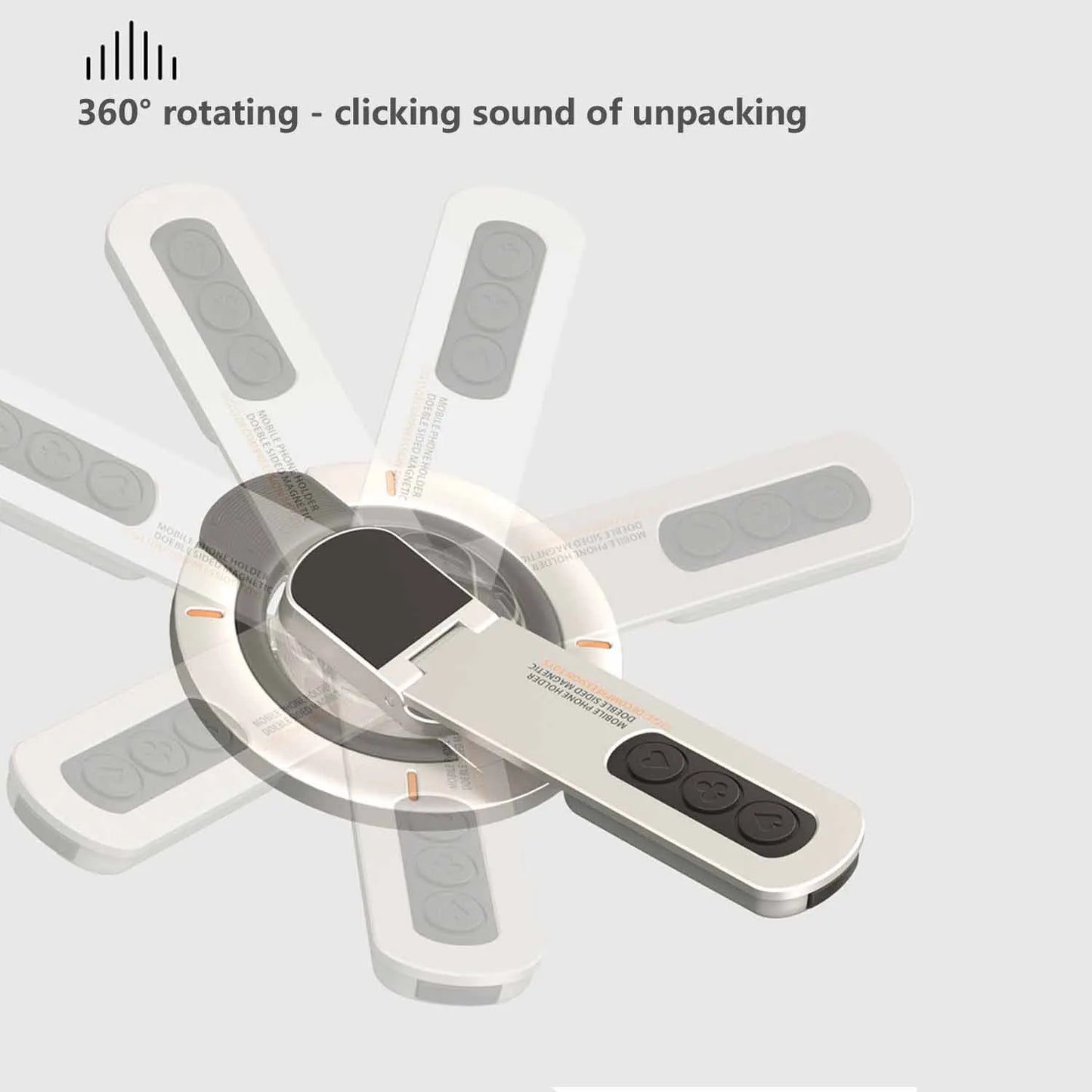 Creative Magnetic Ring Decompression Rotary Pressing Phone Stand