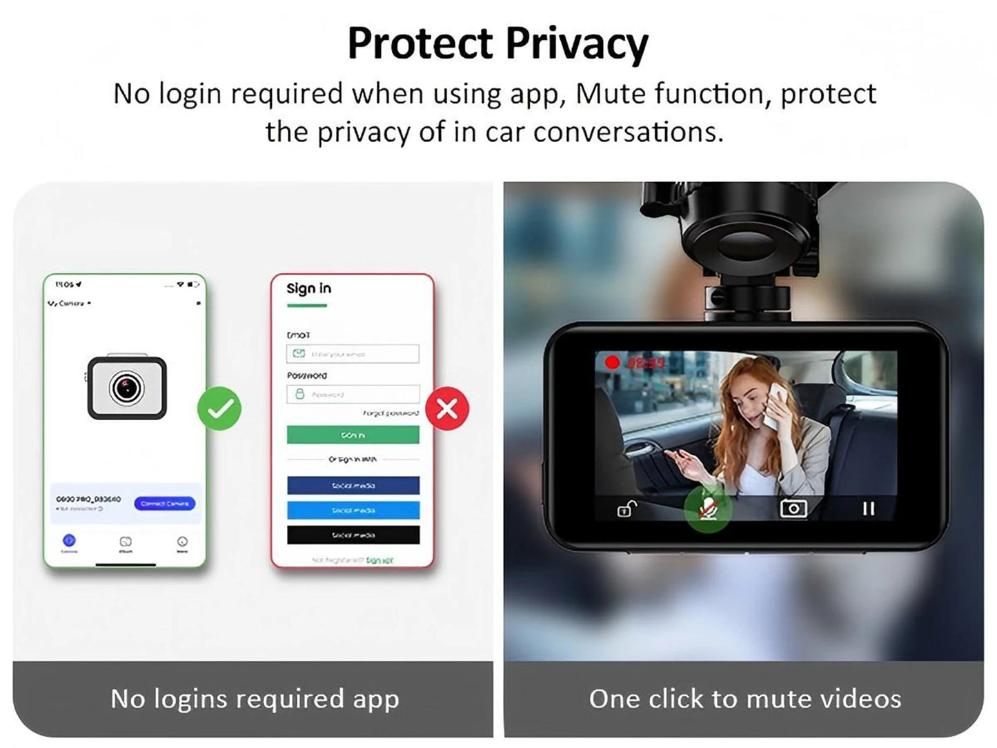 4K Dash Cam for Cars Car Camera Dash Cam WIFI Camera