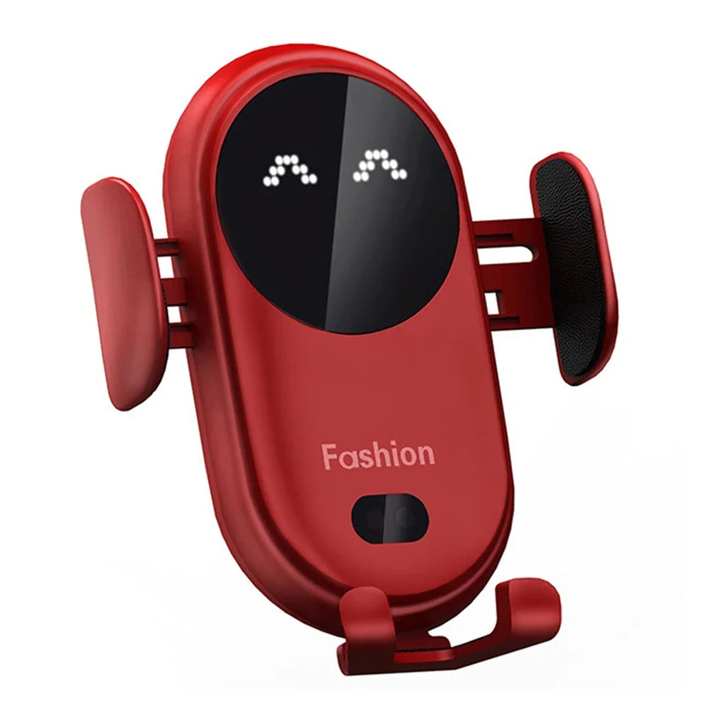 Fashion Qi Fast Wireless Charger Car Phone Holder Smart  Sensor