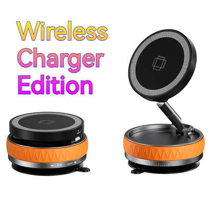 Vacuum Suction Magnetic Car Phone Holder Foldable Mirror