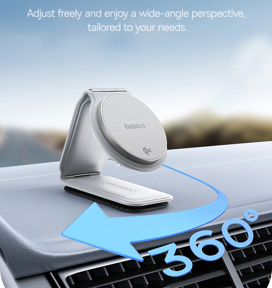 Baseus Car Phone Holder for iPhone 12-16 Wireless Charger