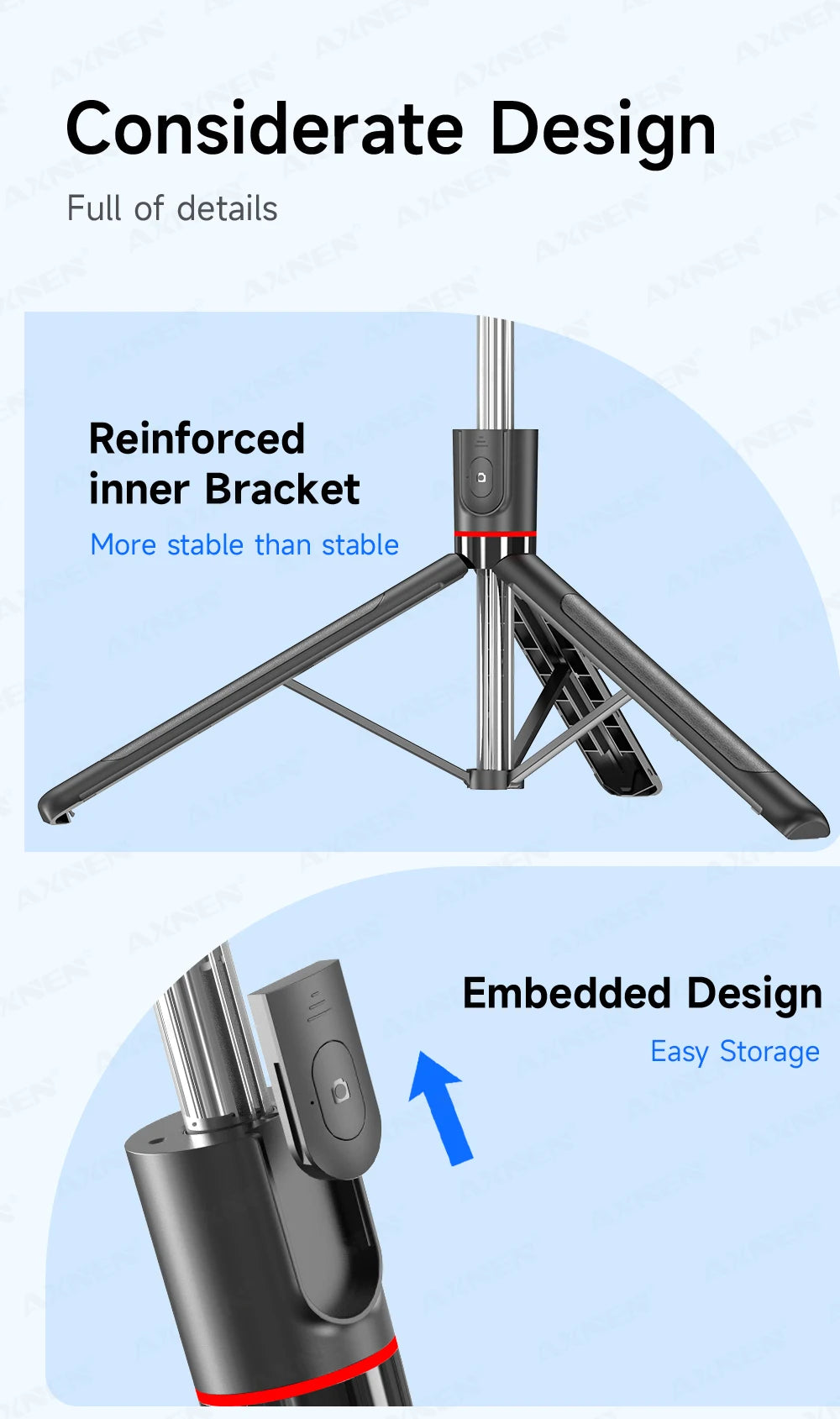 F15 Selfie Stick Tripod with Bluetooth Remote