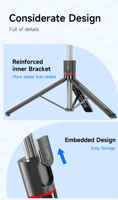 F15 Selfie Stick Tripod with Bluetooth Remote