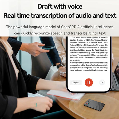 AI Voice Recorder APP Control AI Notetaking Device