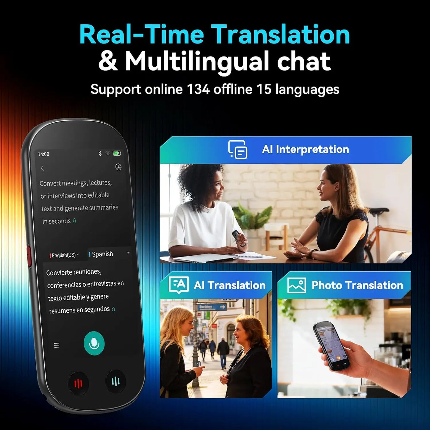 AI Voice Recorder with Playback Unlimited Transcription