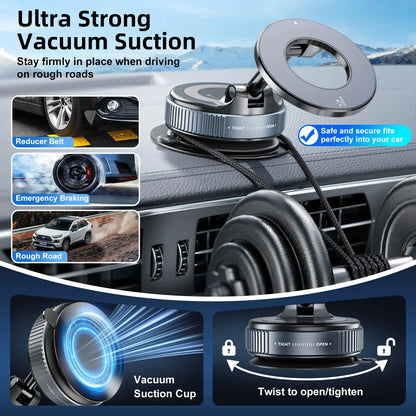 Car Phone Magnetic Stand Mechanical Vacuum Suction Cup Holder