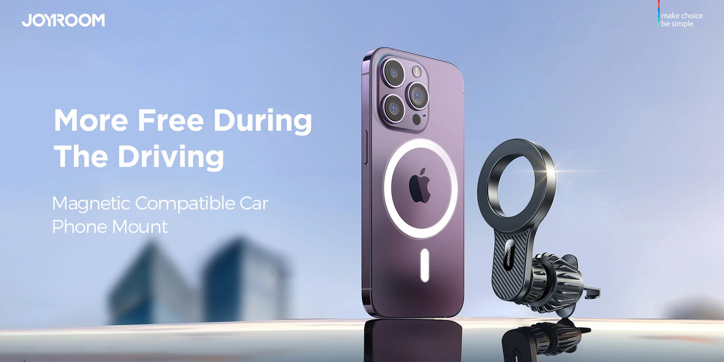 Car Phone Holder Magnetic Wireless Charger With Blue Light