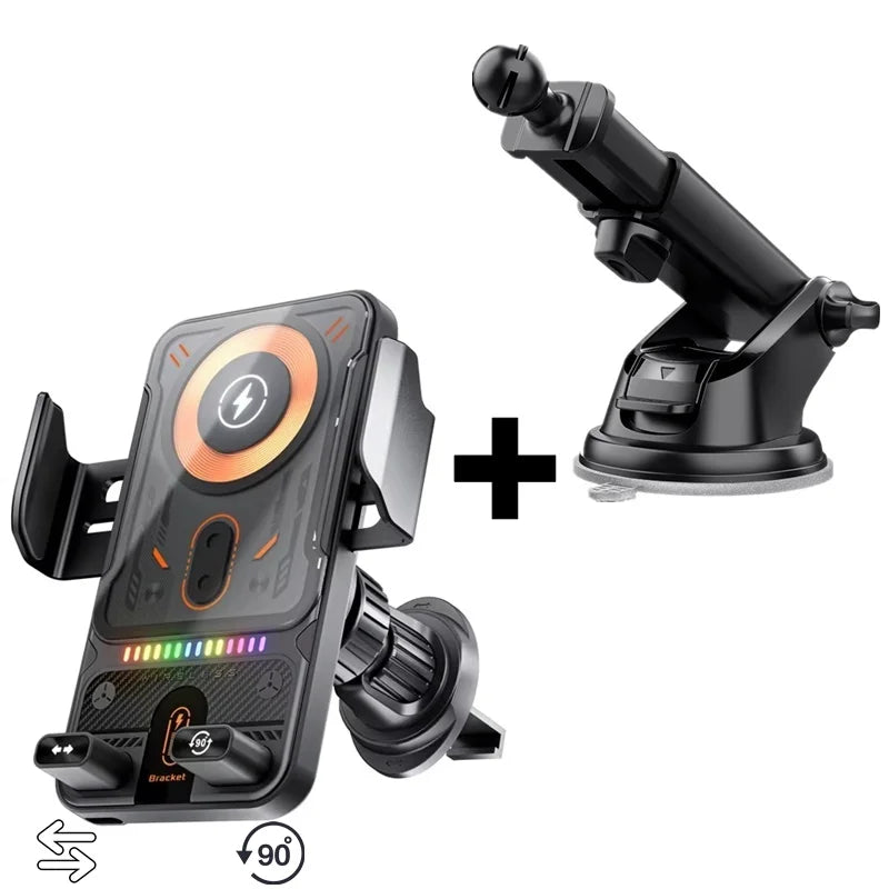 Universal Car Phone Wireless Charger Holder 360° Rotation Mount