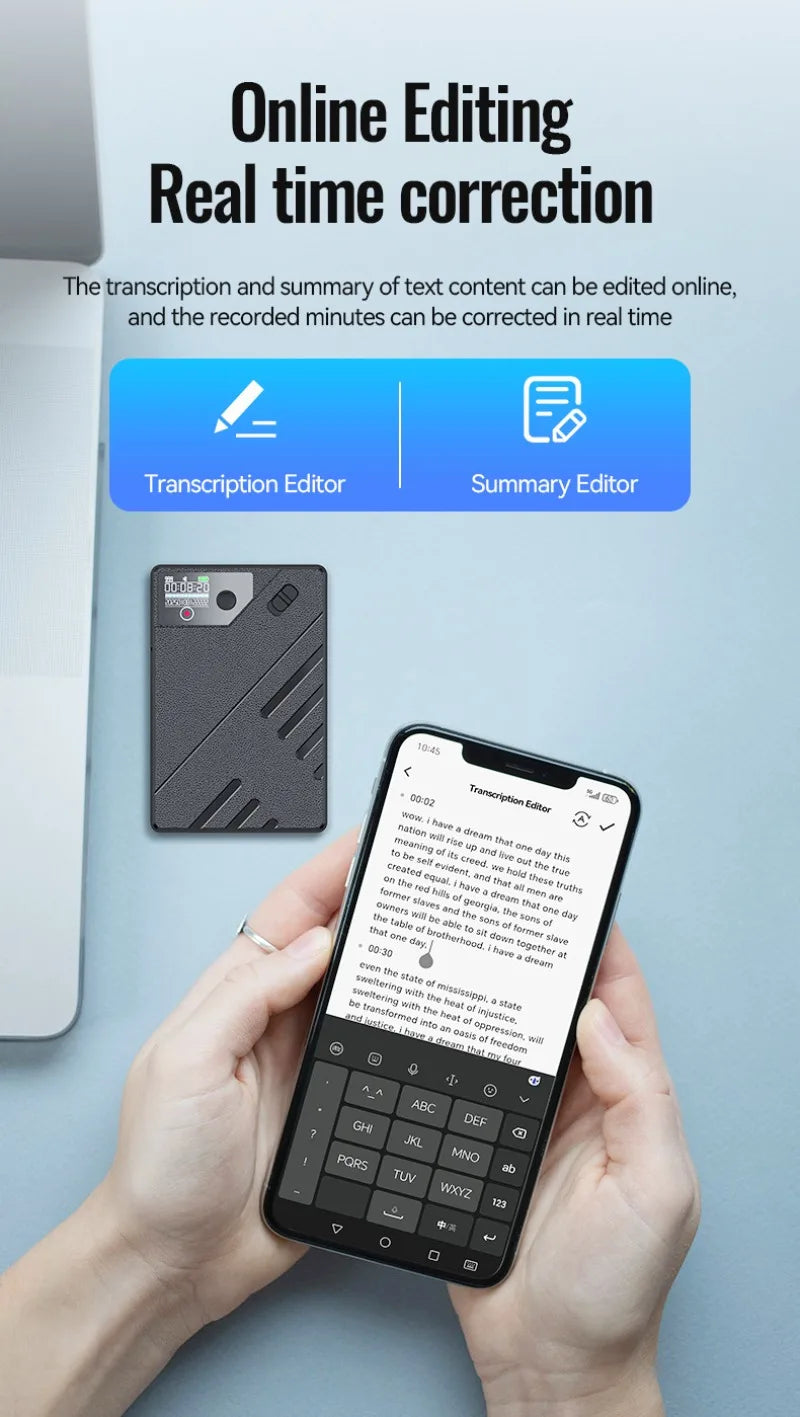 AI Voice Recorder ChatGPT APP Control Audio Mind Map Real Time