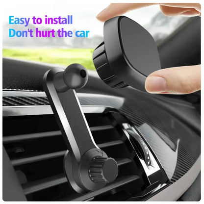 Car air outlet mobile phone holder extension arm rotary