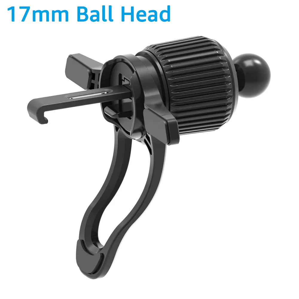 17mm Ball Head Car Air Vent Clip Cellphone Mount Stand Base