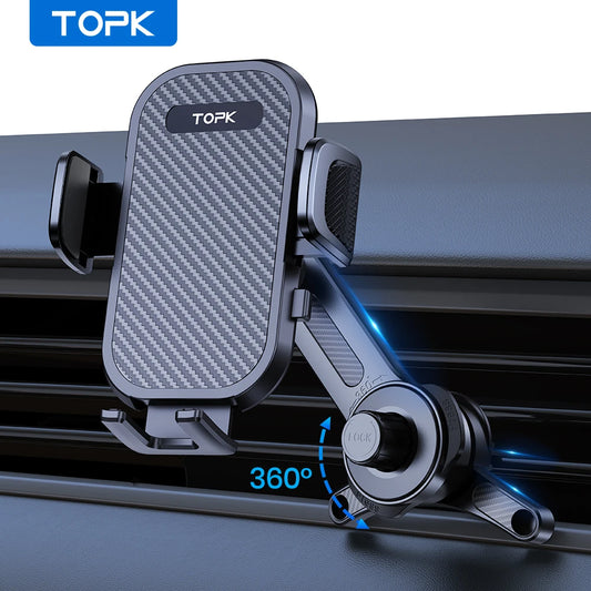 TOPK D42T Car Phone Mount Extended Arm 3-Point Support