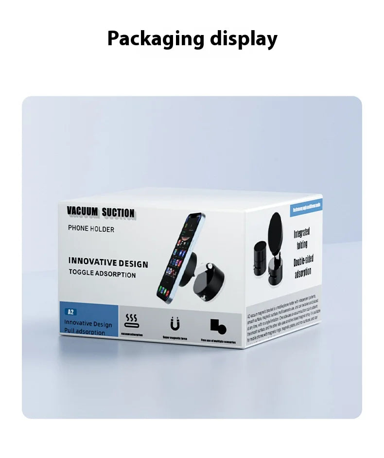 Foldable Car Phone Holder Vacuum Adsorption Magnetic Suction Cup