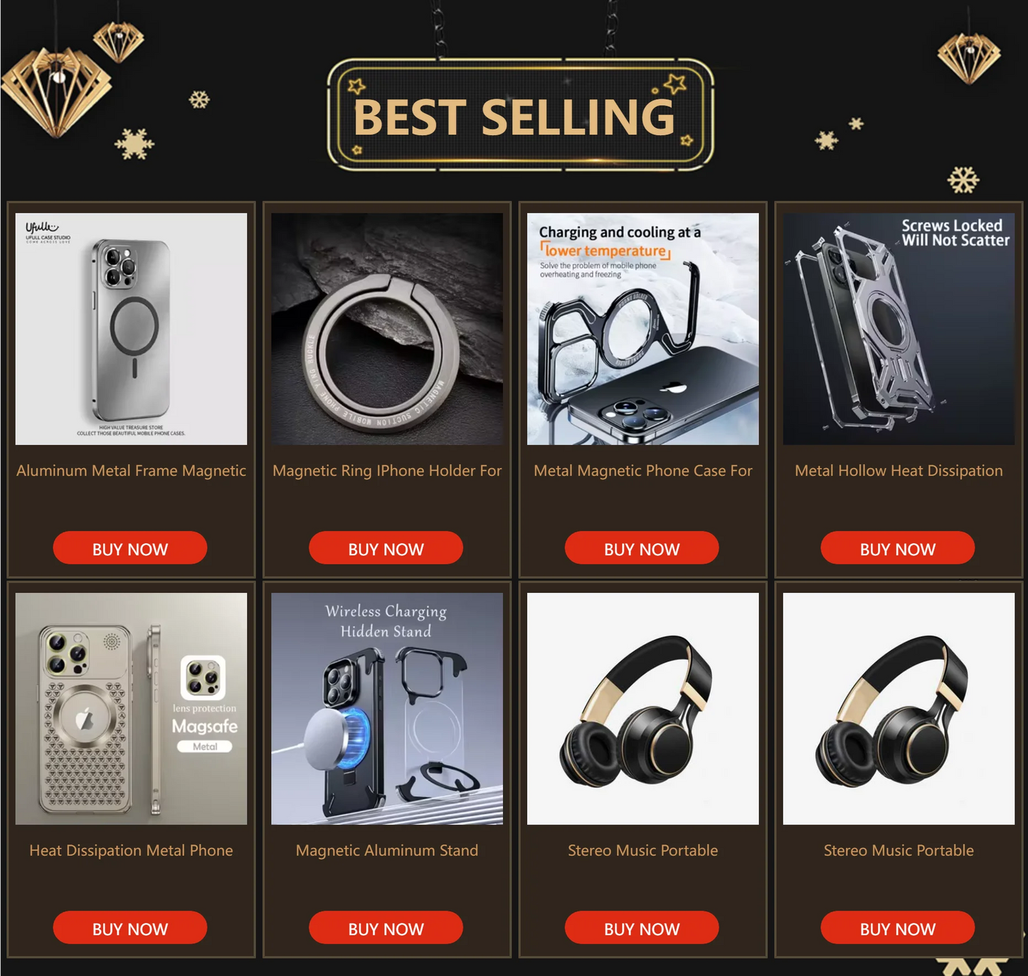 Folding Metal Phone Stand Solid Support Kickstand Phone Holder