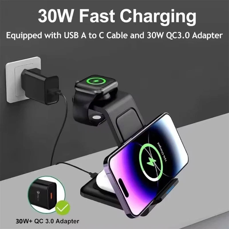 Universal 25W Fast Vertical Phone Stand Holder 3 in 1