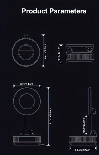 New 360 Rotating Aluminium Alloy Magnetic attraction