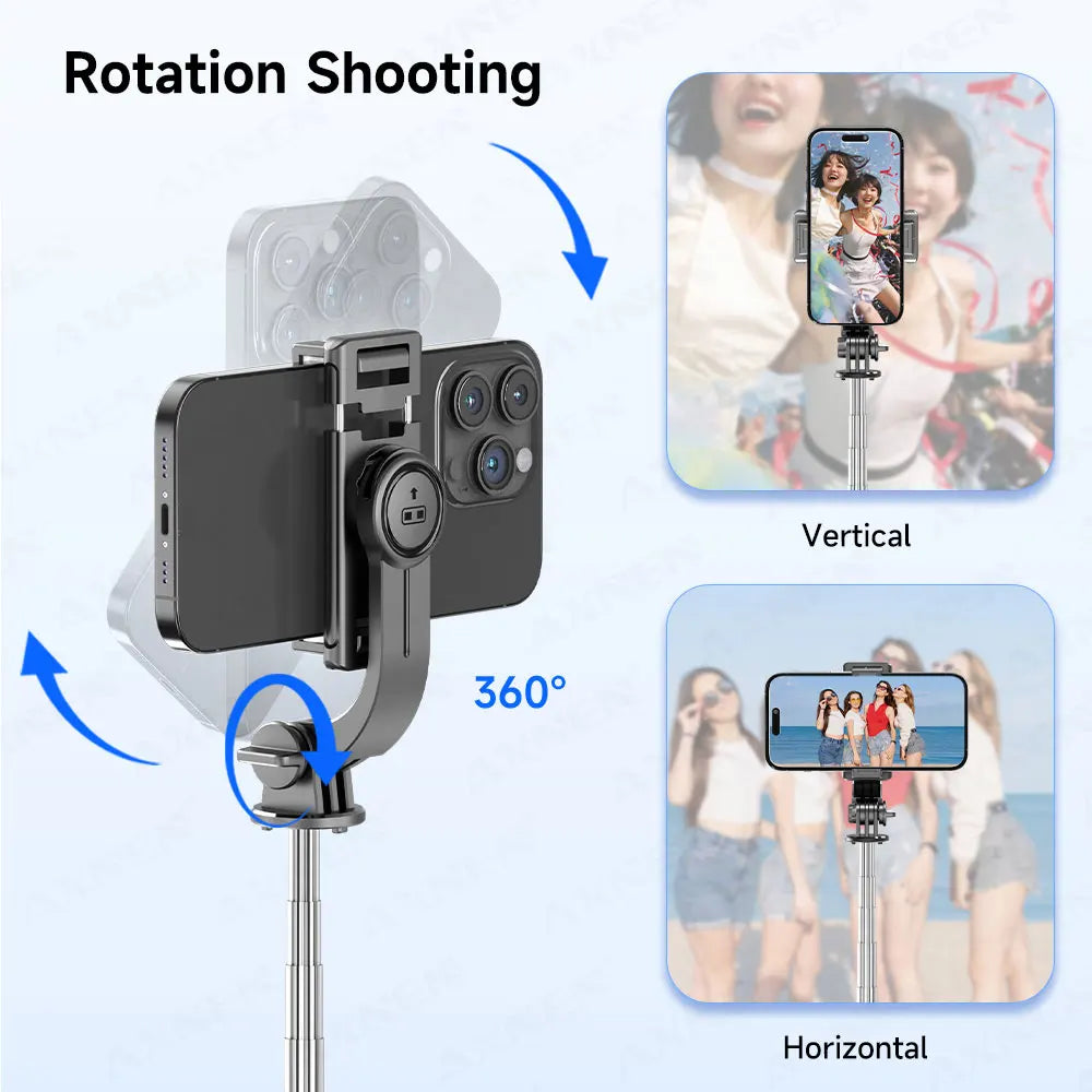 Bluetooth Selfie Stick Tripod Desktop Stand, Phone Holder