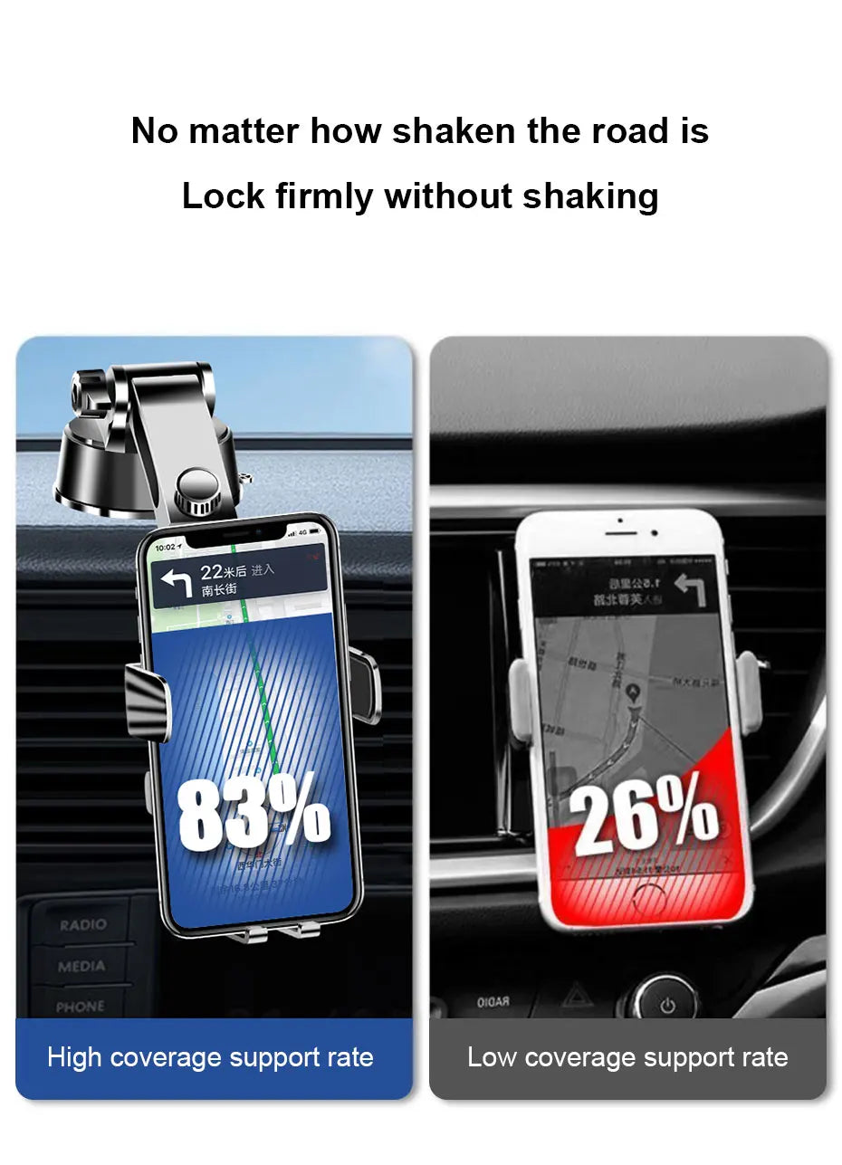 SEAMETAL Dashboard Phone Holder for Car Stable Suction Cup