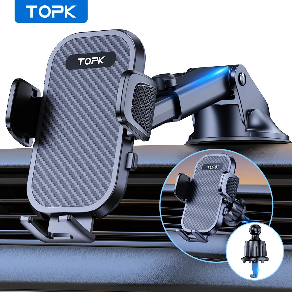 TOPK Car Phone Holder Phone Mount Car Suction Stand